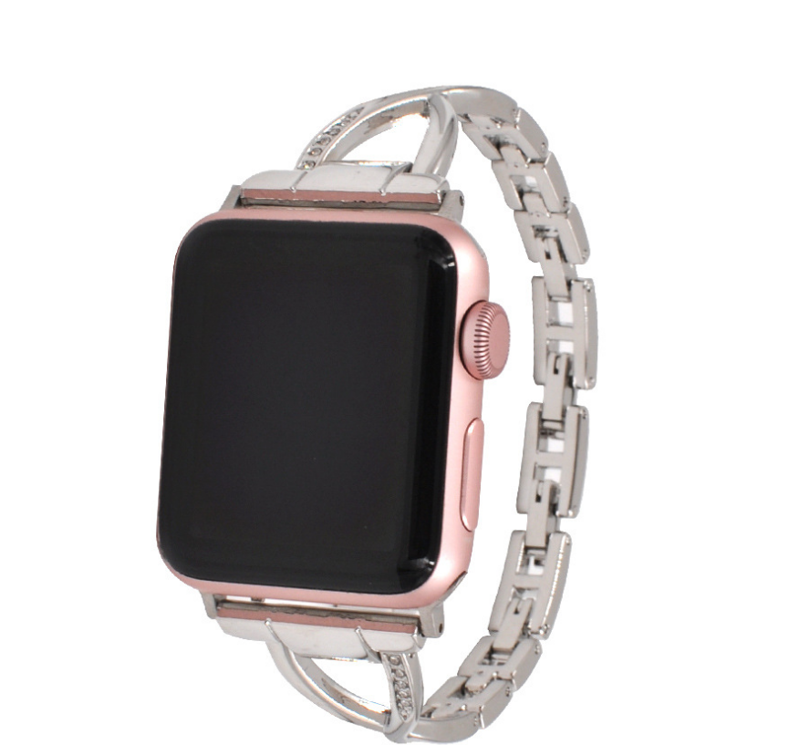 Diamond X-Type Steel Watch Strap for Apple