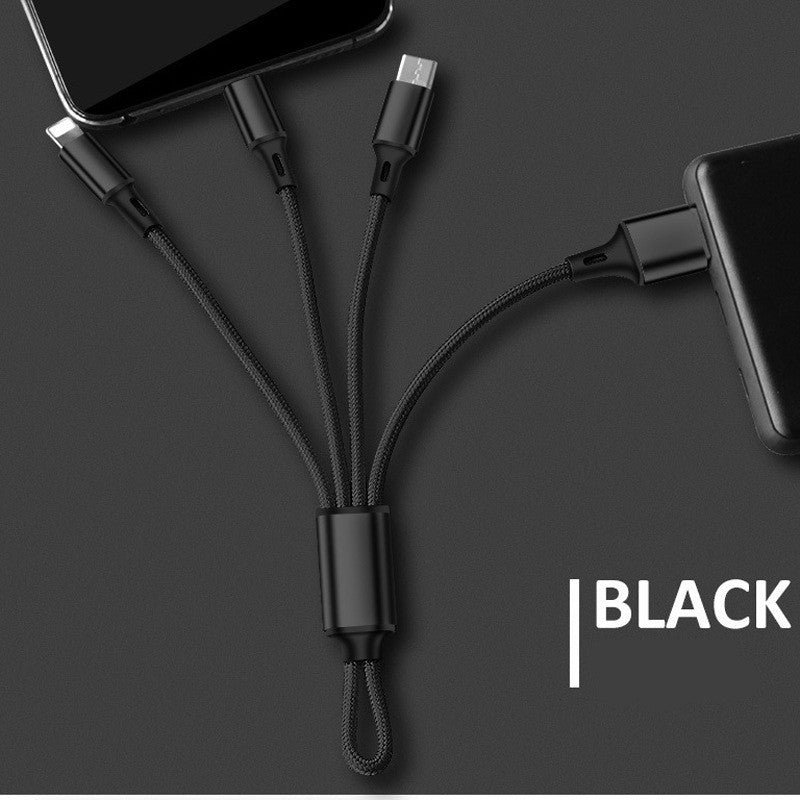 Portable 3-in-1 Charging Data Cable Keychain