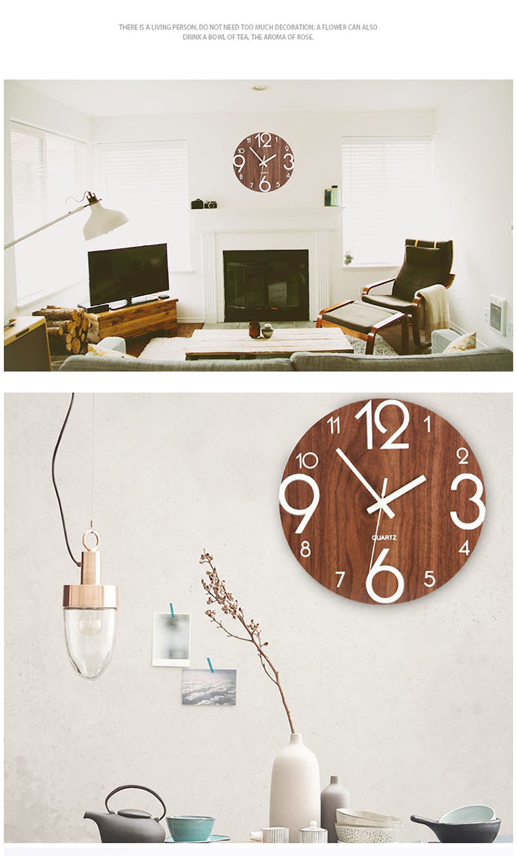 Silent Luminous Wall Clock - Modern Nordic Design